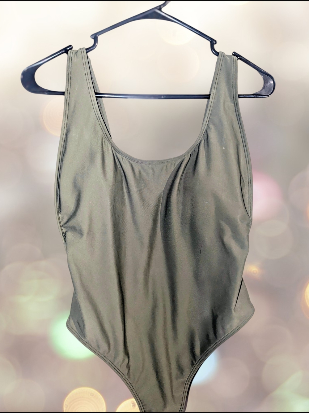 Express Olive Green One-Piece Swimsuit NEW